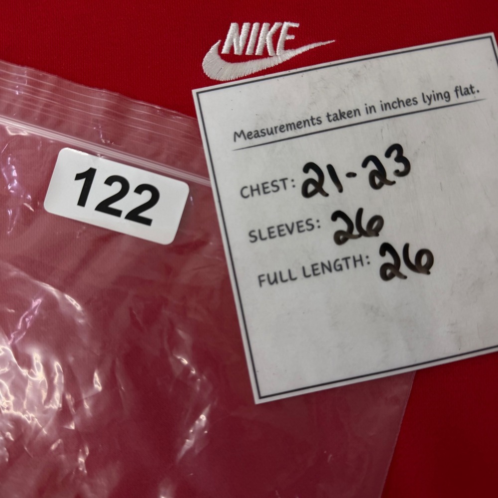 Nike Red White‎ Logo Pullover Womens 80% Cotton Hoodie Size S #122 - Picture 5 of 5